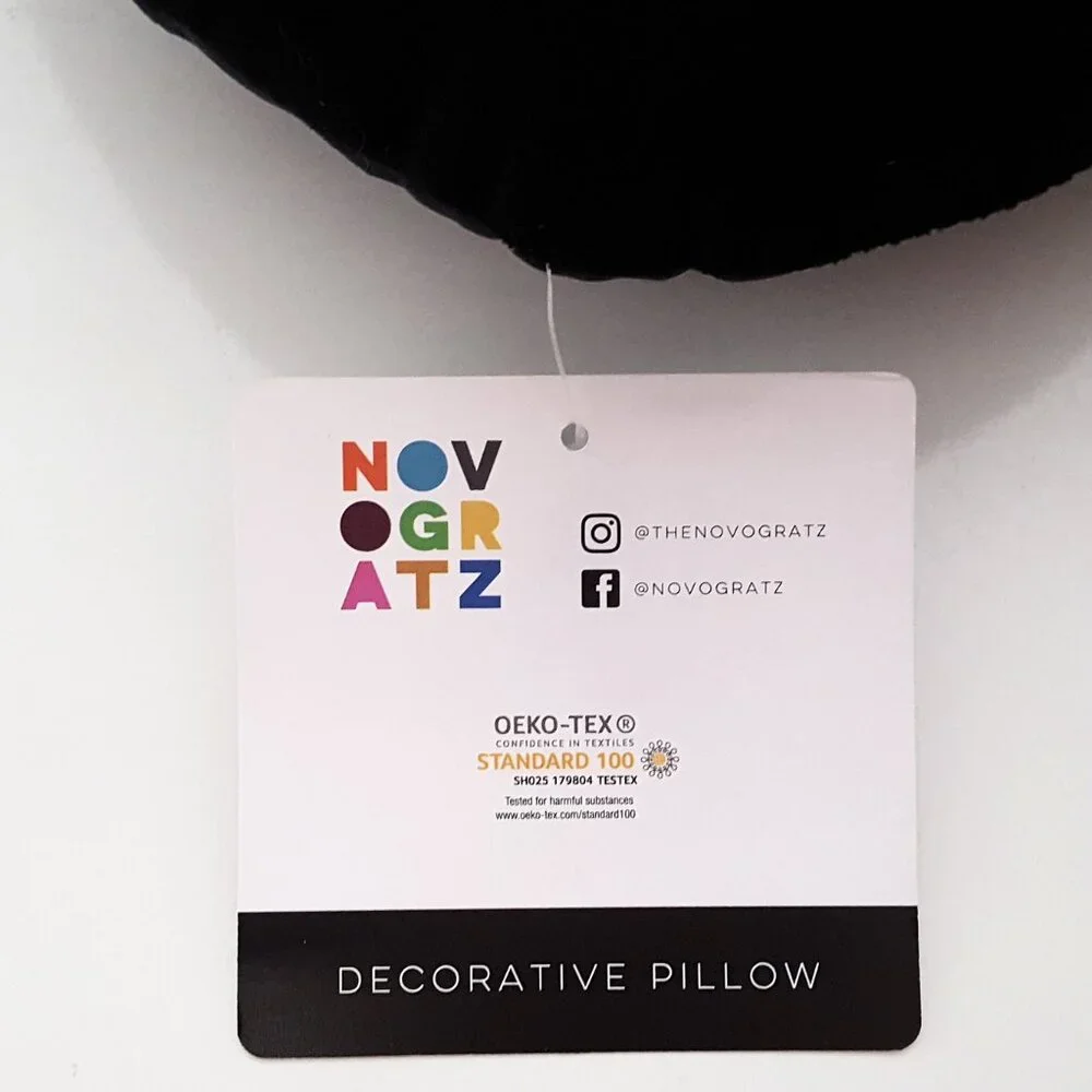 NEW RARE NOVOGRATZ Velvet Halloween Bat Pillow 12x22